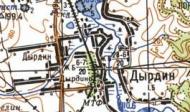 Топографическая карта Дырдина