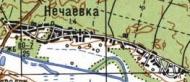 Топографическая карта Нечаевки