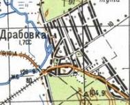 Топографическая карта Драбовки
