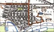 Topographic map of Domantove