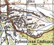 Топографическая карта Бубновской Слободки