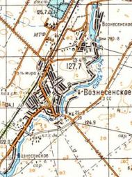 Топографічна карта Вознесенського