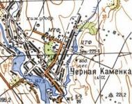 Топографическая карта Черной Каменки