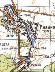 Topographic map of Ryzyne