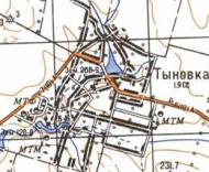 Топографічна карта Тинівки
