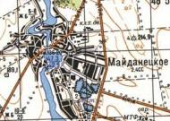 Topographic map of Maydanetske