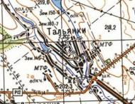 Топографічна карта Тальянок