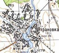 Топографическая карта Ятрановки