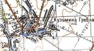 Топографическая карта Кузьминой Гребли