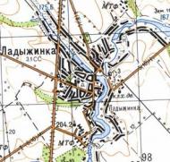 Топографическая карта Ладыжинки