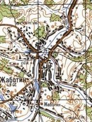 Топографическая карта Жаботина