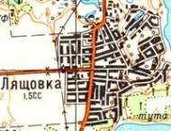 Топографическая карта Лящовки