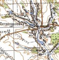 Топографічна карта Петропавлівки