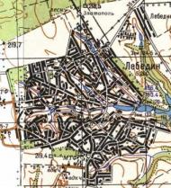 Topographic map of Lebedyn