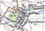 Топографічна карта Шукайводи