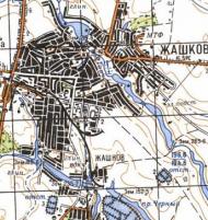 Топографическая карта Жашкова
