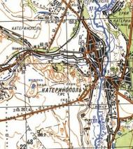 Топографическая карта Катеринополя