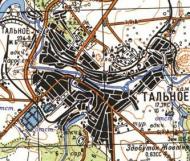 Topographic map of Talne