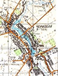 Топографическая карта Чернобая