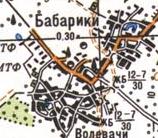 Topographic map of Babaryky
