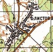Topographic map of Blystova