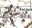 Топографічна карта Кислів