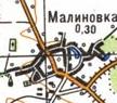 Топографічна карта Малинівки