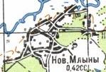 Topographic map of Novi Mlyny