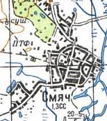 Topographic map of Smyach