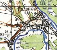Топографічна карта Полонок