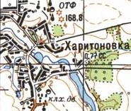 Топографическая карта Харитоновки