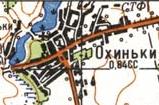 Топографічна карта Охиньок