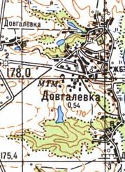 Topographic map of Dovgalivka
