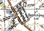 Топографічна карта Верескунів
