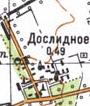 Topographic map of Doslidne