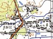 Топографічна карта Заньок