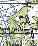 Топографічна карта Пусти Гребля