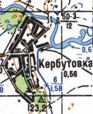 Topographic map of Kerbutivka