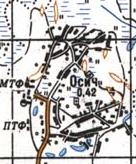 Топографическая карта Осича