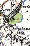 Топографічна карта Загребелля