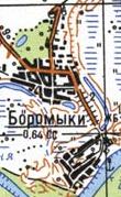 Topographic map of Boromyky