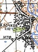 Topographic map of Klochkiv