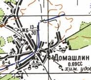 Topographic map of Domashlyn