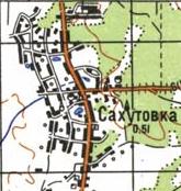 Топографическая карта Сахутовки