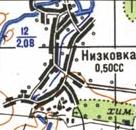 Топографическая карта Низковки