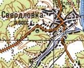 Топографическая карта Свердловки