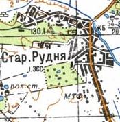 Topographic map of Stara Rudnya