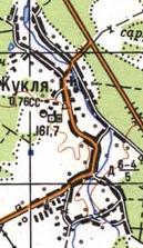 Topographic map of Zhuklya