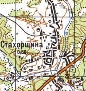 Topographic map of Stakhorschyna