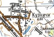 Топографічна карта Кузничів